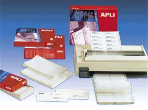 APLI Etikett, mátrixnyomtatókhoz, 1 pályás, 101,6x48,7 mm, APLI, 3000 etikett/csomag 31570101