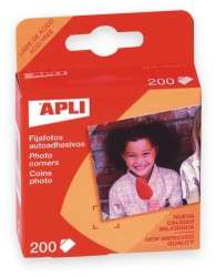 APLI selbstklebende Fotosticker, 18x17 mm, APLI, transparent, 200 Stück/Packung