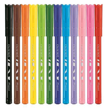 Set von 12 Maped Color'Peps Ocean waschbaren Markern, 2 mm Spitze
