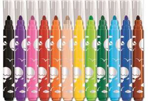 Sada 12 umývateľných fixiek MAPED Color`Peps Jumbo, hrúbka 1-5 mm, rôzne farby - Maped