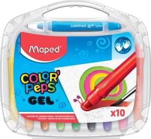 MAPED Wachskreide, ausklappbar, MAPED "Color`Peps GEL", 10 verschiedene Farben 31570205 Zeichengeräte