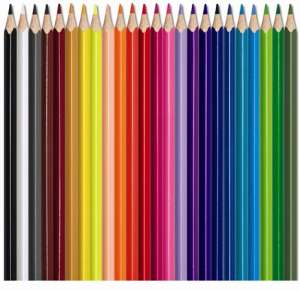 MAPED Akvarell ceruza készlet, háromszögletű, ecsettel, MAPED "Color`Peps", 24 különböző szín 31570211 