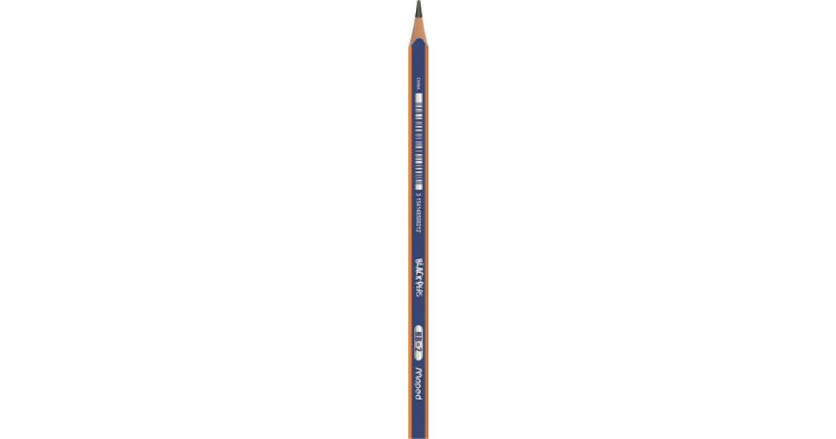 Maped Black'Peps 10 Matite Grafite HB Con Gommino - Triangolari Ergonomico - Legno Certificato FSC