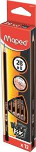 Maped Black`Peps 2B dreieckige Bleistifte, 12er Pack - Maped Graphitstifte