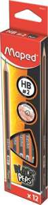 Ołówki grafitowe Maped Black`Peps HB, trójkątne, 12 sztuk - Maped