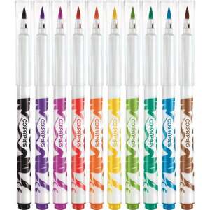 Zestaw flamastrów MAPED, zmywalnych, z pędzelkiem, MAPED "Color 'Peps Brush", 10 różnych kolorów