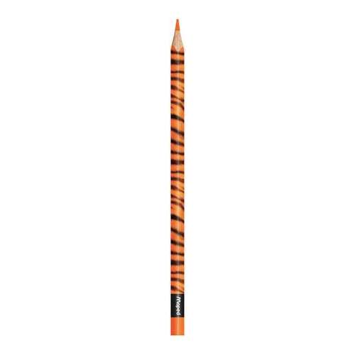 MAPED Color`Peps Animal orange colored pencil with tiger print