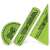 Maped Twist'n Flex 3 piece ruler set, green, includes ruler, protractor, and triangle