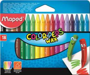 MAPED Zsírkréta, MAPED "Color`Peps Wax", 18 különböző szín 31570528 