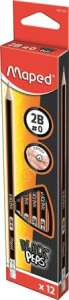 Maped Black`Peps 2B dreieckige Bleistifte, 12er Pack - Maped