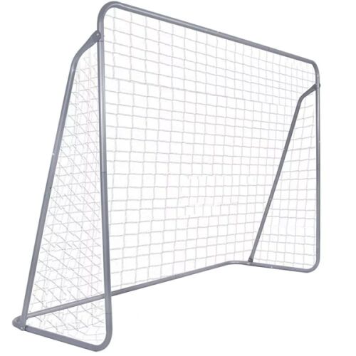 Springos faltbares Fußballtor 240x170cm, grauer Stahlrahmen mit weißem Netz