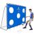 Springos Fußballtor mit Zielscheibe, Mann schießt Ball, Outdoor-Spiel