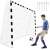 Springos 300x200 cm foldable soccer goal with a young man playing soccer