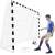 Springos 300x200 cm foldable soccer goal with a young man playing soccer