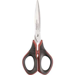 MAPED Advanced Gel Soft Gel Schere, 17 cm, schwarz-rote Griffe, Edelstahlklingen - Scheren
