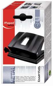 MAPED Lyukasztó, kétlyukú, 25 lap, fém, MAPED "Essentials 25", fekete 31570780 