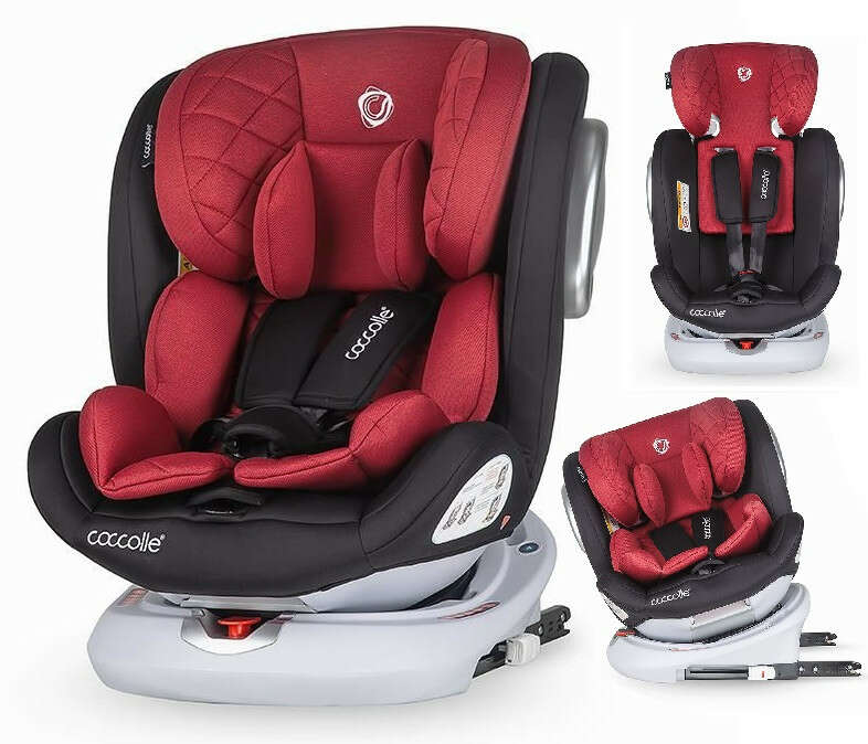 Coccolle Lyra 360°-ban forgatható ISOFIX biztonsági Gyerekülés 0-36kg, Piros