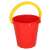 Red plastic bucket with yellow handle, Diplo W-127 sandbox toys