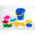 Diplo W-127 Sandbox Toys Set with Blue Bucket, Shovel, Rake, and Molds