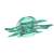 Interactive crawling octopus toy with sound and light, blue, bottom view