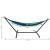 Double Hammock with Metal Stand, Multicolored, 200x150 cm, Maximum Weight 200 kg, Storage Cover Included 140142178