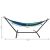 Double Hammock with Metal Stand, Multicolored, 200x150 cm, Maximum Weight 200 kg, Storage Cover Included 140142178