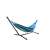 Multicolor hammock with metal stand, 200x150 cm, maximum weight 200 kg, storage cover included