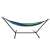 Multicolor hammock with metal stand, 200x150 cm, maximum weight 200 kg, storage cover included