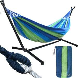 Hamac de grădină cu cadru robust din oțel, dimensiuni 200x150 cm, culoare 96666433