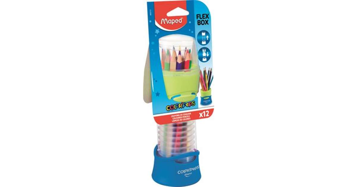 Maped Mini Color`Peps Set de creioane colorate triunghiulare cu suport ...