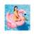 Intex Giant Flamingo Ride-On Pool Float, pink inflatable flamingo with handles, woman sitting on the float in the pool