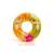Intex 97 cm inflatable ring with floral design, orange, yellow, and green colors
