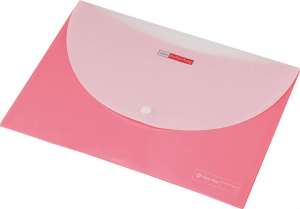 PANTA PLAST A4 document folder with button closure, pastel pink - Panta Plast Document protector