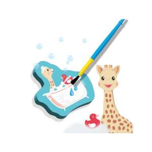 Sophie die Giraffe Badezeit Malset mit Pinsel, Badezeug und Wasser - Farbstifte