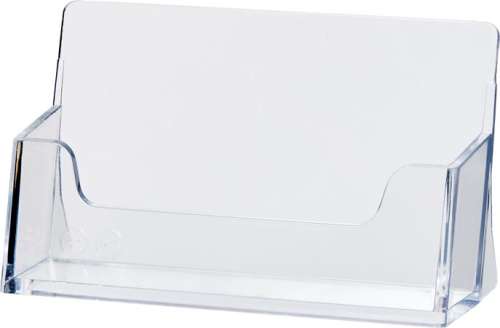 HELIT átlátszó műanyag névjegytartó, 50 db-os