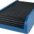 HELIT Linear blue business card holder with 300 capacity, 8 dividers, and a rolling lid