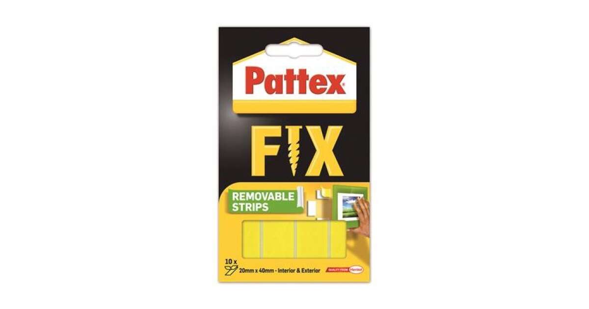 HENKEL Klebestreifen, doppelseitig, ablösbar, 20 x 40 mm, HENKEL  "Pattex Fix"
