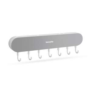 Bewello Multifunctional Storage Rack with 7 Hooks, wall mounted organizer - Bewello