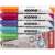 Zestaw markerów do tablic KORES K-Marker, 6 kolorów, ścięty grot, 1-3 mm, opakowanie 6 sztuk