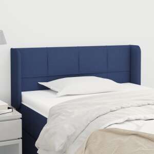 vidaXL blue fabric headboard 103x16x78/88 cm mounted on bed - VidaXL Headboard
