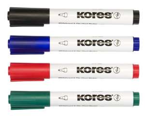 KORES Set de markere pentru tablă și flipchart, 1-3 mm, conic, KORES K-Marker, 4 culori diferite 31571703 Markere whiteboard