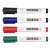 KORES Whiteboard- und Flipchart-Marker, 4er-Pack, schwarz, blau, rot, grün