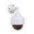 White dummy security camera with red LED light, dome design