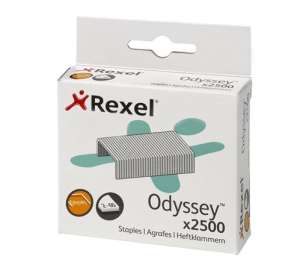 Скоби Rexel Odyssey, 2500 скоби в кутия, скоби 26/6 за телбод - Rexel