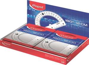 MAPED Winkelmesser, Kunststoff 180° Angebotsbox MAPED "Essentials" 31572201 Lineale