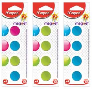 MAPED Magnet, rotund, 22 mm, MAPED, culori mixte 31572410 Instrumente de prezentare