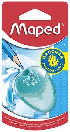 MAPED Spitzer, Einlocher, Behälter, Linkshänder, MAPED "I-Gloo", gemischte Farben