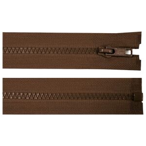 Removable Plastic Zipper, 50 cm, Chocolate Brown 131637297 - Art & Craft