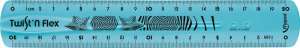 Maped Twist 'n Flex 20cm flexibles Lineal, blau, zum Zeichnen und Messen - Maped