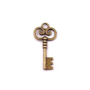 Dekoratív kulcs medál, 19 x 40 mm Vintage 74726442 